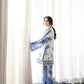 Zaib Staycation '25 - OFF-WHITE & BLUE LUXURY PRINTED 2PCS SET (NPA2-25308)