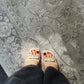 SAND TIED MESH WEDGE HEELED SANDAL (ZBN 25002)