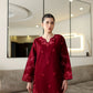 Zaib Staycation '25 - DEEP MAROON LUXURY EMBROIDERED 2PCS SET (NPA2-25307)