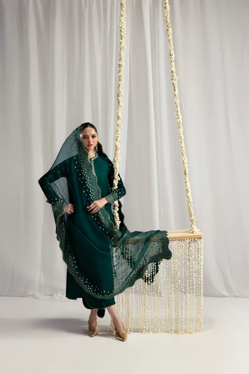 EMERALD GREEN LUXURY WEDDING EDIT 2025 (NPA3-25436) | ZAIB