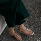 CAOVILLA GOLDEN FLAT SANDALS (ZBN-25003) | ZAIB | FOOTWEAR