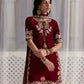 MAROON FARSHI LUXURY WEDDING EDIT 2025 (NPA3-25435) | ZAIB