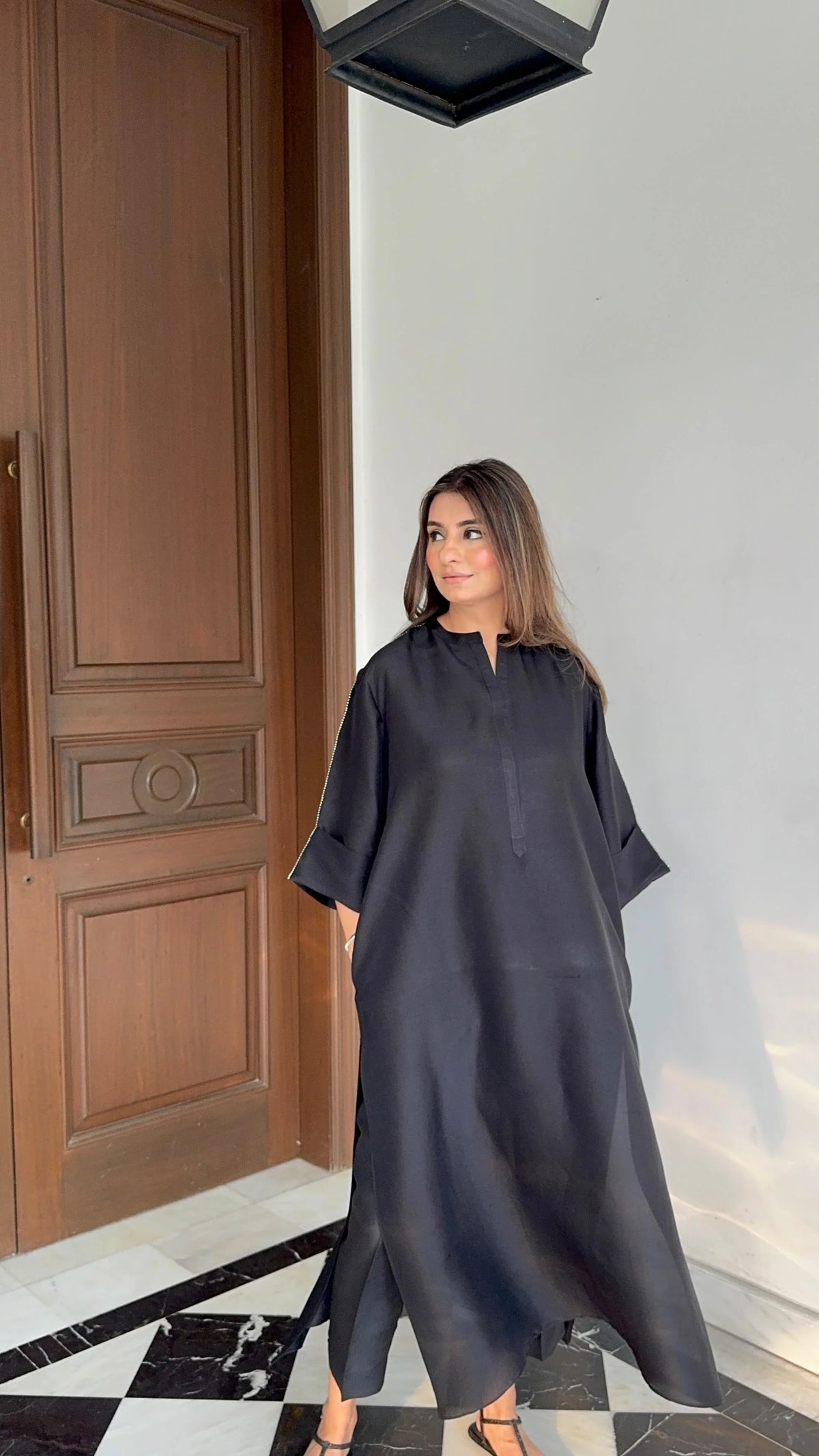 Zehra Saleem Luxe Edit '26 - The Bare Mardana Kurta In Black