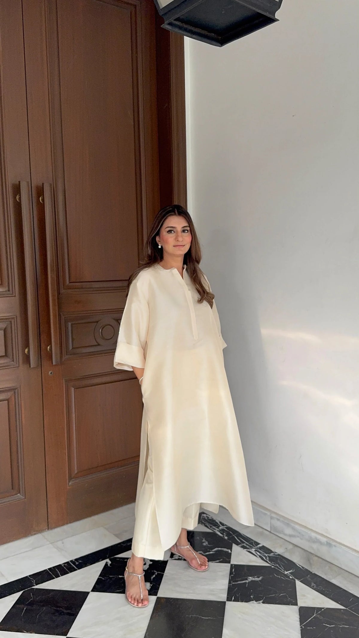 Zehra Saleem Luxe Edit '26 - The Bare Mardana Kurta In Ivory