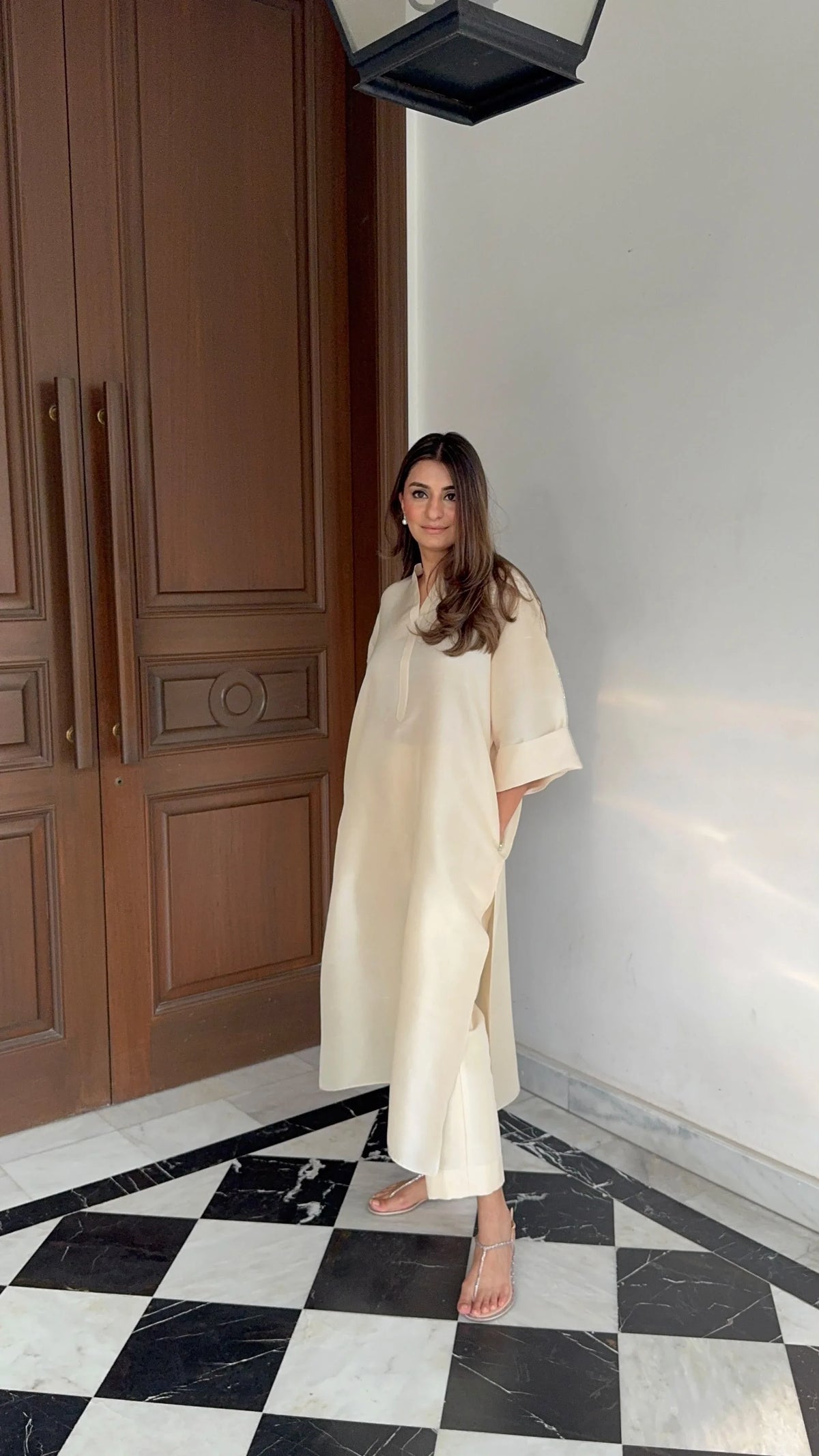 Zehra Saleem Luxe Edit '26 - The Bare Mardana Kurta In Ivory