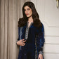 DEEP BLUE LUXURY VELVET COUTURE (NPA3-25457) | ZAIB