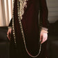 MAROON LUXURY VELVET COUTURE (NPA3-25459) | ZAIB