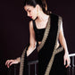 BLACK LUXURY VELVET SAREE (NPA3-25462) | ZAIB