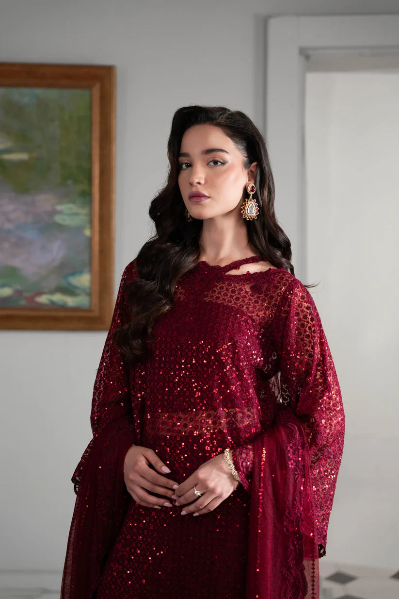 DEEP MAROON BLING SET WEDDING EDIT 2024/2025 (NPA3-24432) | ZAIB