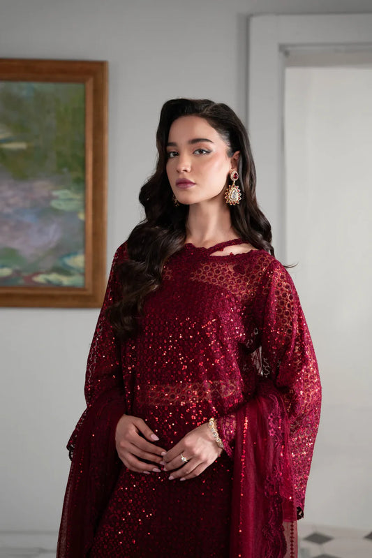 DEEP MAROON BLING SET WEDDING EDIT 2024/2025 (NPA3-24432) | ZAIB