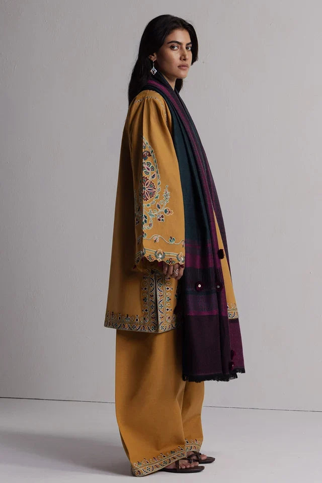 OCHRE-2A | COCO WINTER UNSTITCHED ’26 | COCO BY ZARA SHAHJAHAN