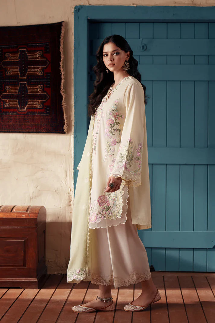 PALE YELLOW | E4385/103/227 | Women Rozana - Eid Collection | Ethnc