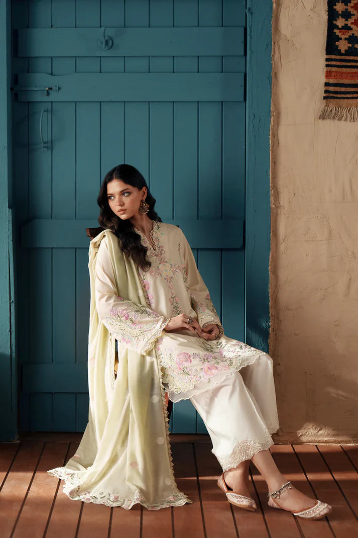 PALE YELLOW | E4385/103/227 | Women Rozana - Eid Collection | Ethnc