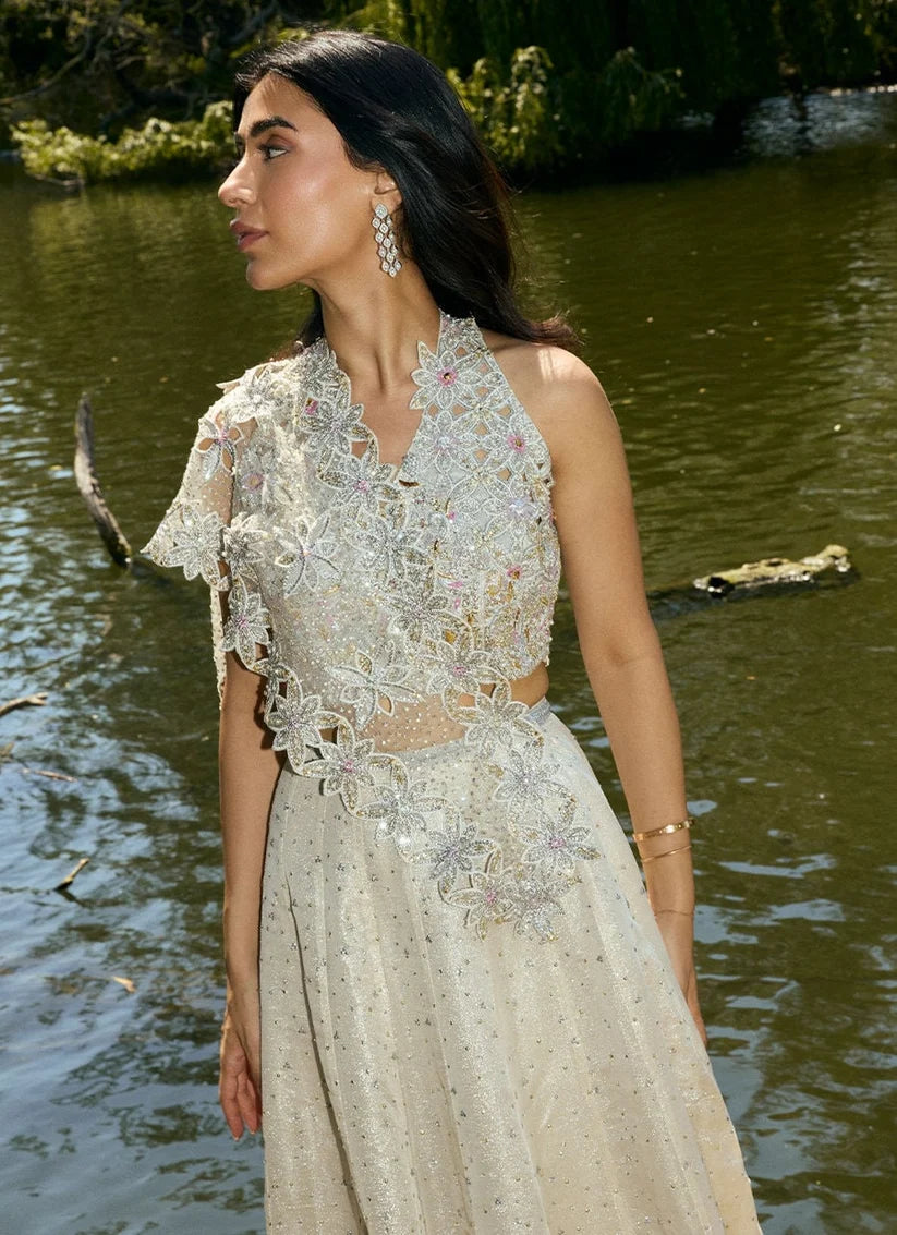 Jina Lehenga Choli With Drape Dupatta | MALA DESTINATION WEDDING | FARAH TALIB AZIZ