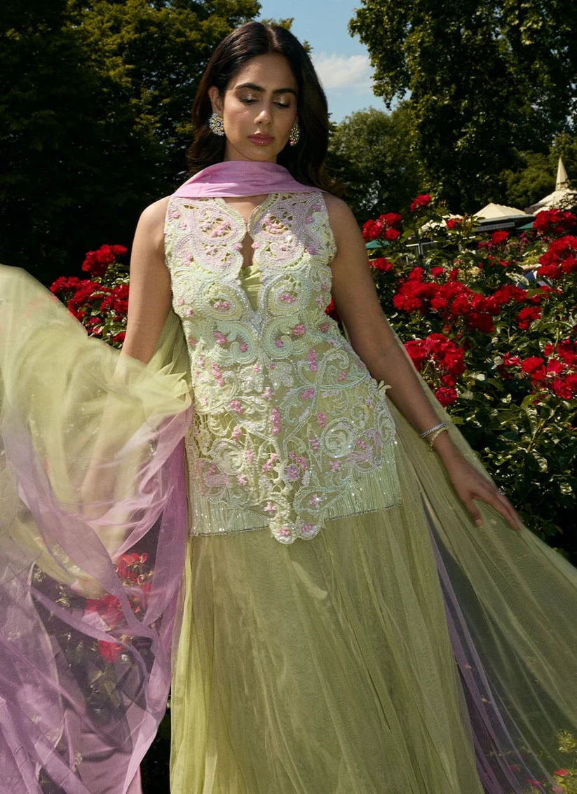 Danica Short Shirt With Lehenga | MALA DESTINATION WEDDING | FARAH TALIB AZIZ
