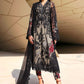 3 Piece Unstitched Embroidered Net Suit In Stock BARCODE:D-2607-B