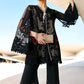 3 Piece Unstitched Embroidered Net Suit In Stock BARCODE:D-2607-B