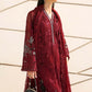 3 Piece Unstitched Embroidered Net Suit In Stock BARCODE:D-2607-A
