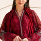 3 Piece Unstitched Embroidered Net Suit In Stock BARCODE:D-2607-A