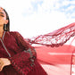 3 Piece Unstitched Embroidered Net Suit In Stock BARCODE:D-2607-A