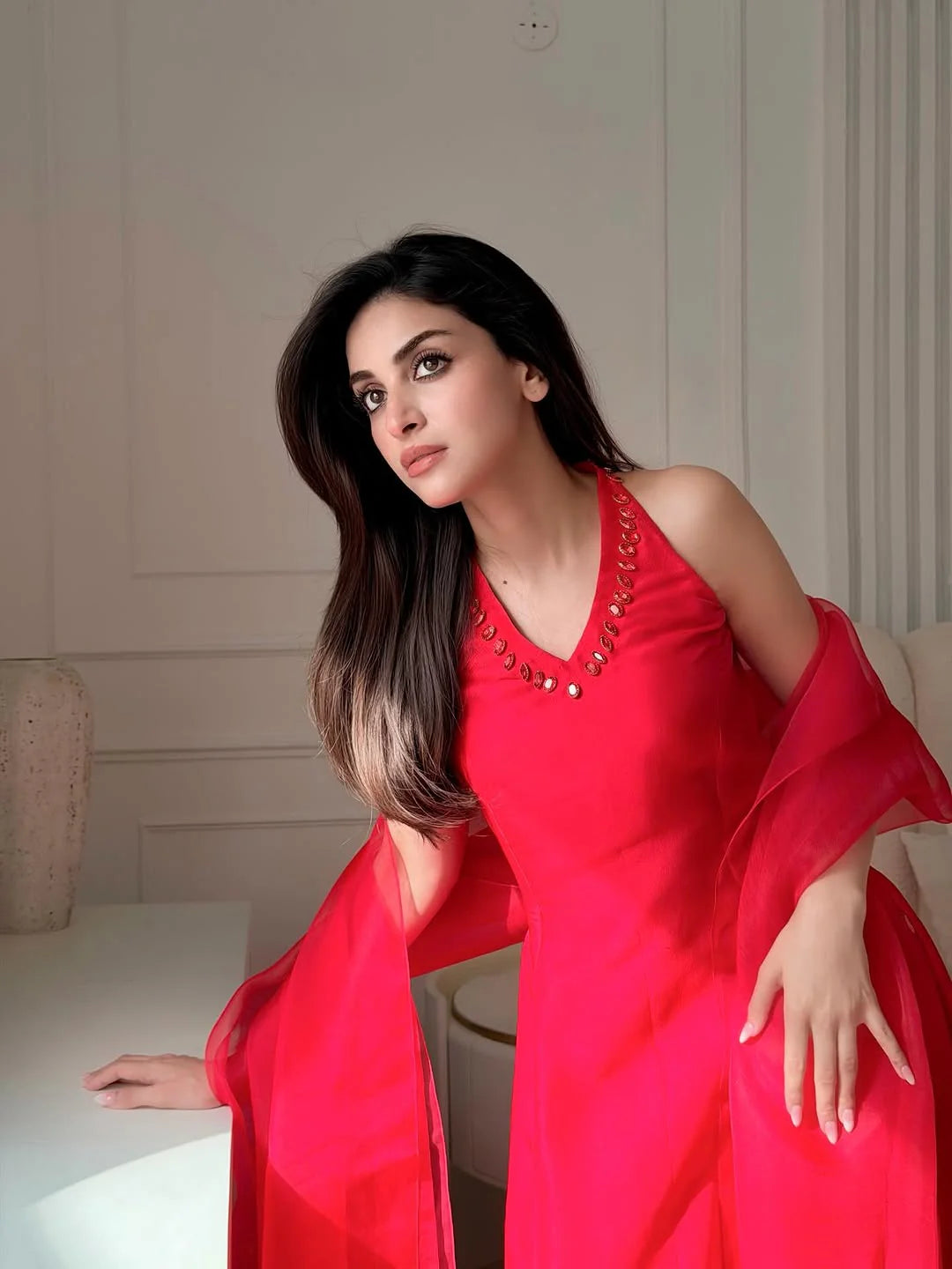 Red dahlia | SADAF KANWAL
