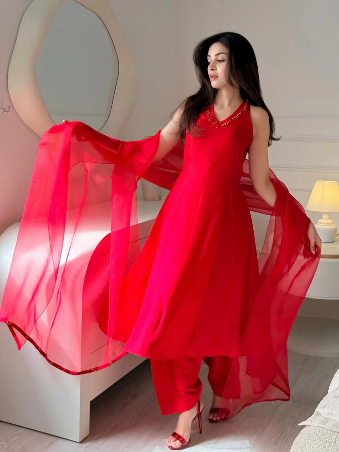 Red dahlia | SADAF KANWAL