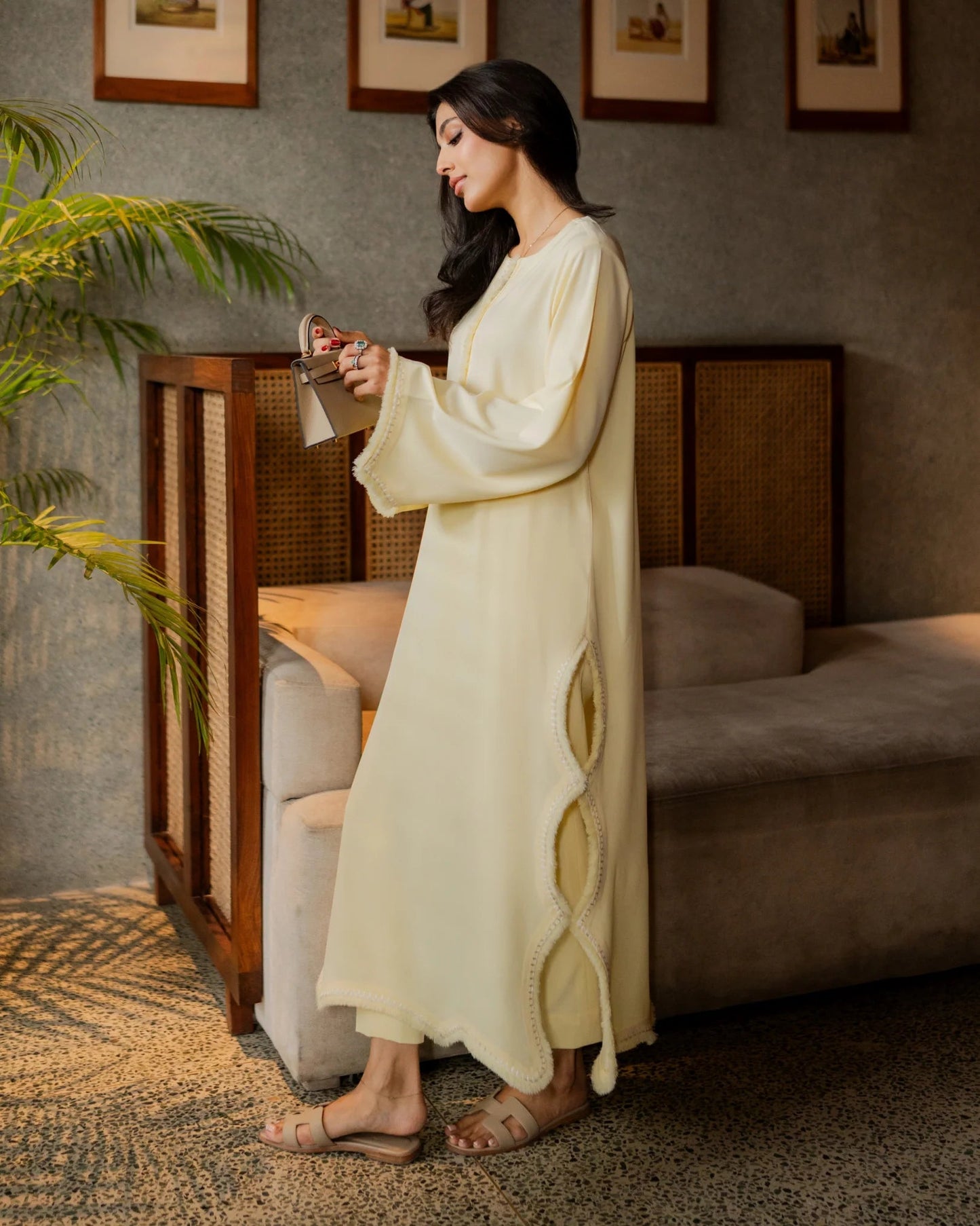 Light Yellow Embroidered Thread Set | LIRA