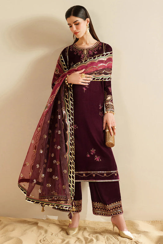 VELVET EMBROIDERED VELVET FORMAL