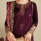 VELVET EMBROIDERED VELVET FORMAL