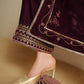 VELVET EMBROIDERED VELVET FORMAL