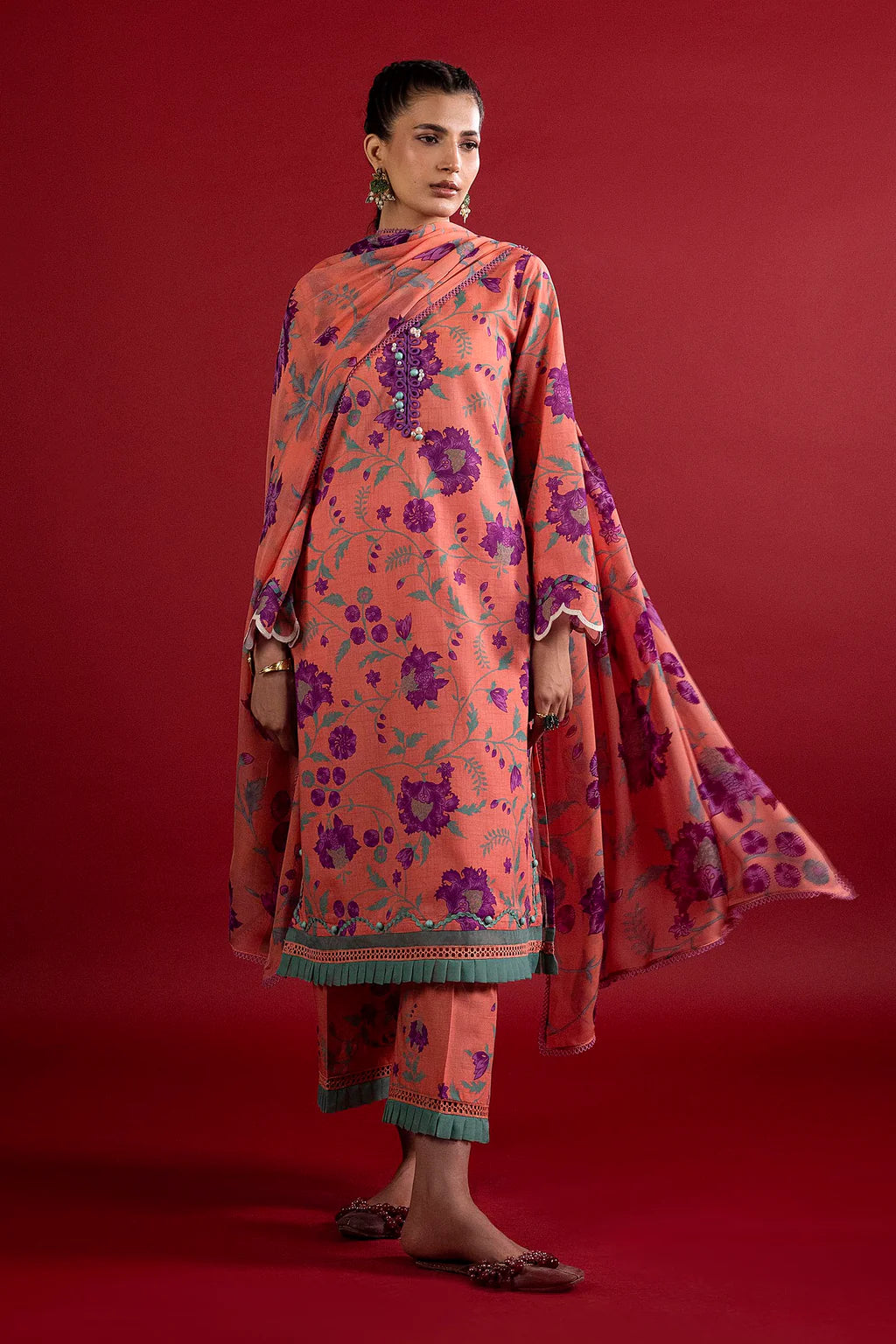 Unstitched 3 Piece Lawn Suit