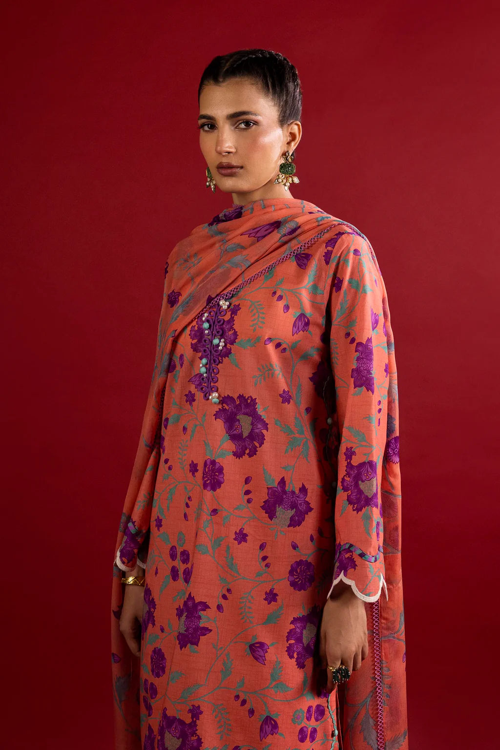 Unstitched 3 Piece Lawn Suit