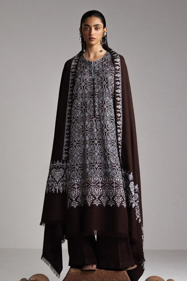AQEEQ-D1 | WINTER UNSTITCHED SARAAB | ZARA SHAHJAHAN