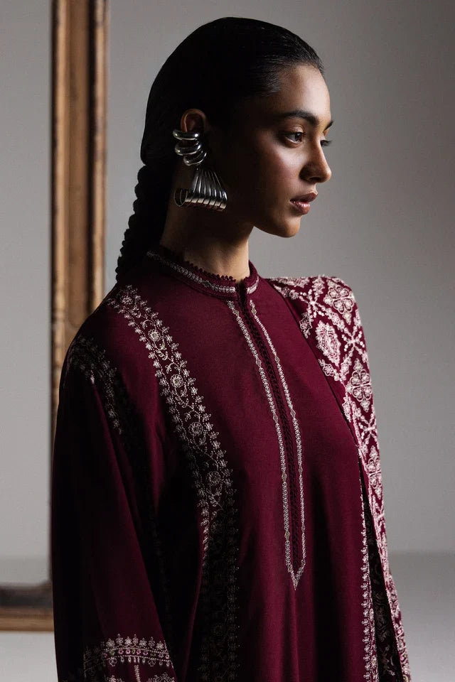 MEHRAB-D3 | WINTER UNSTITCHED SARAAB | ZARA SHAHJAHAN