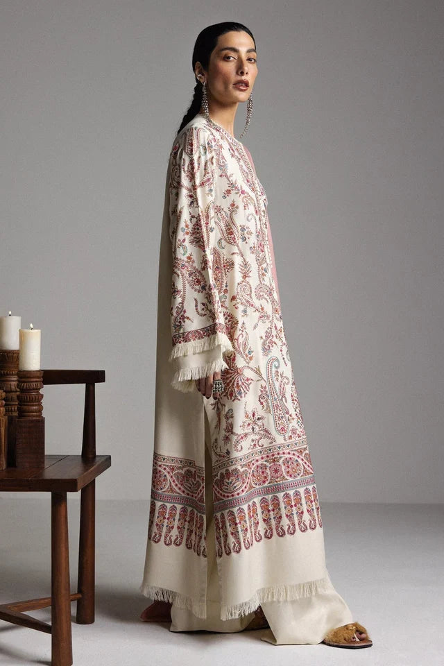 PASHM-D4 | WINTER UNSTITCHED SARAAB | ZARA SHAHJAHAN