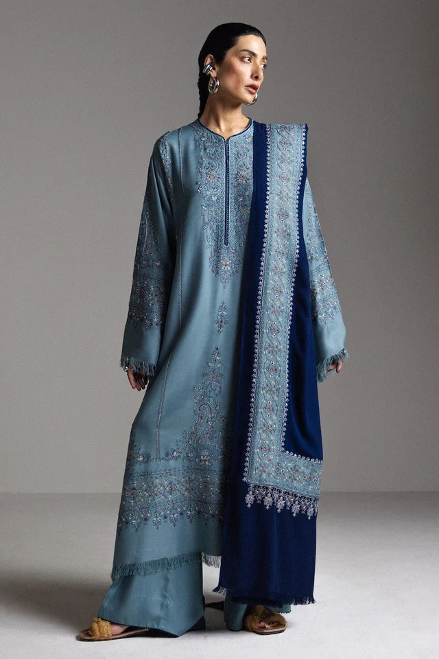 FIROZA-D9 | WINTER UNSTITCHED SARAAB | ZARA SHAHJAHAN