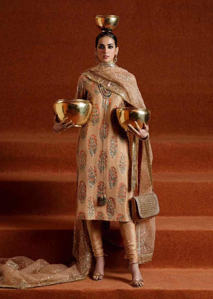 Perzik | Luxury Pret'23 | Hussain Rehar