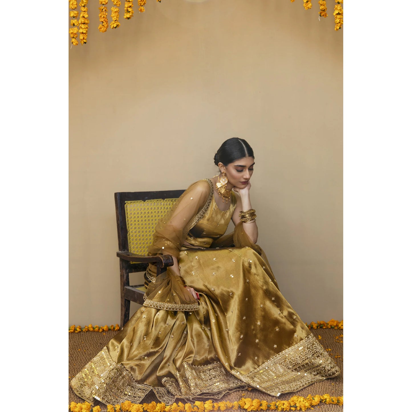 GOLD LEHANGA CHOLI | ZOHRA-FORMALS | DYOT