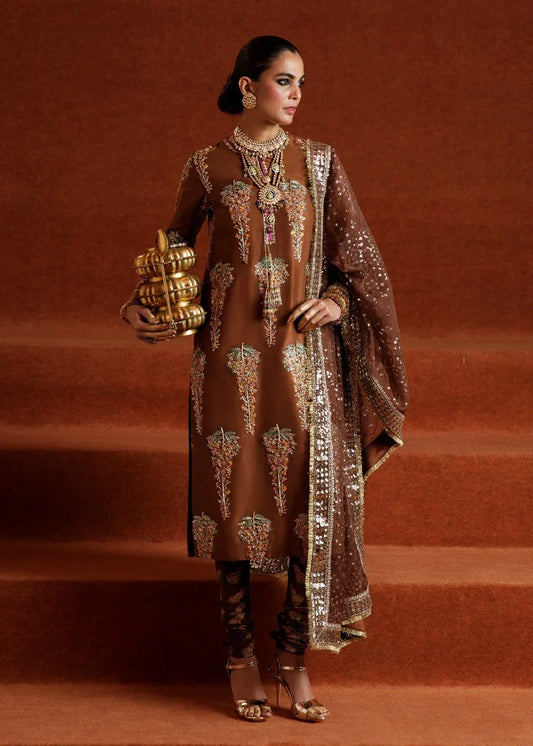 Marrom | Luxury Pret'23 | Hussain Rehar