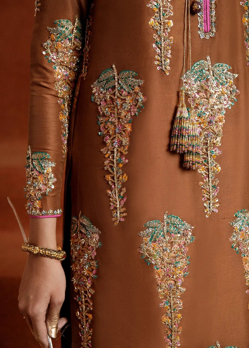 Marrom | Luxury Pret'23 | Hussain Rehar