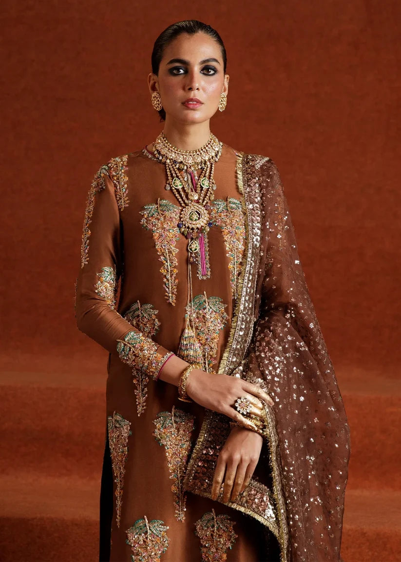Marrom | Luxury Pret'23 | Hussain Rehar