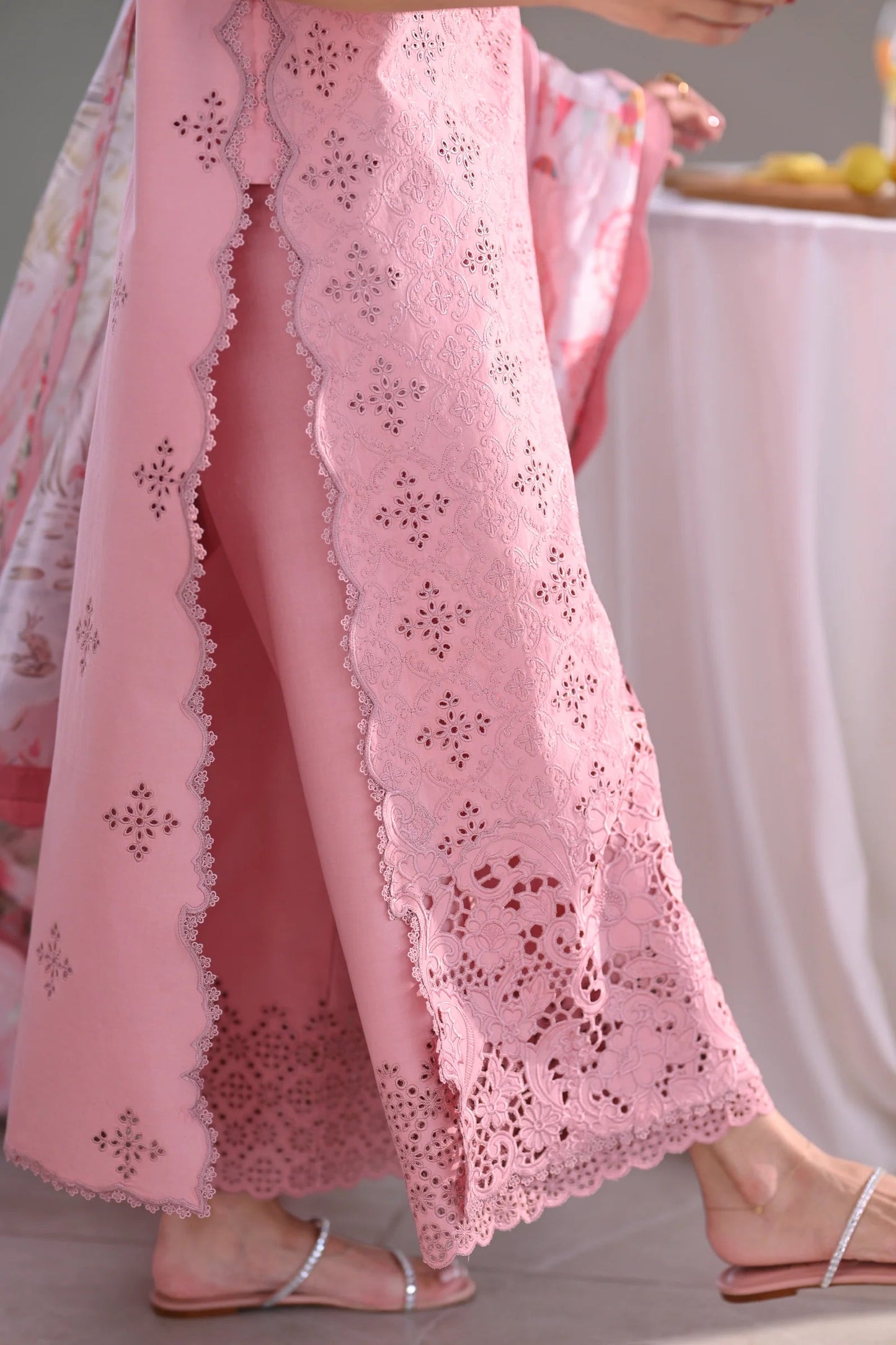 BABY BLUSH PINK LUXURY EMBROIDERED LAWN SET (NEL-26612) | LUXURY LAWN X EID '26 | ZAIB