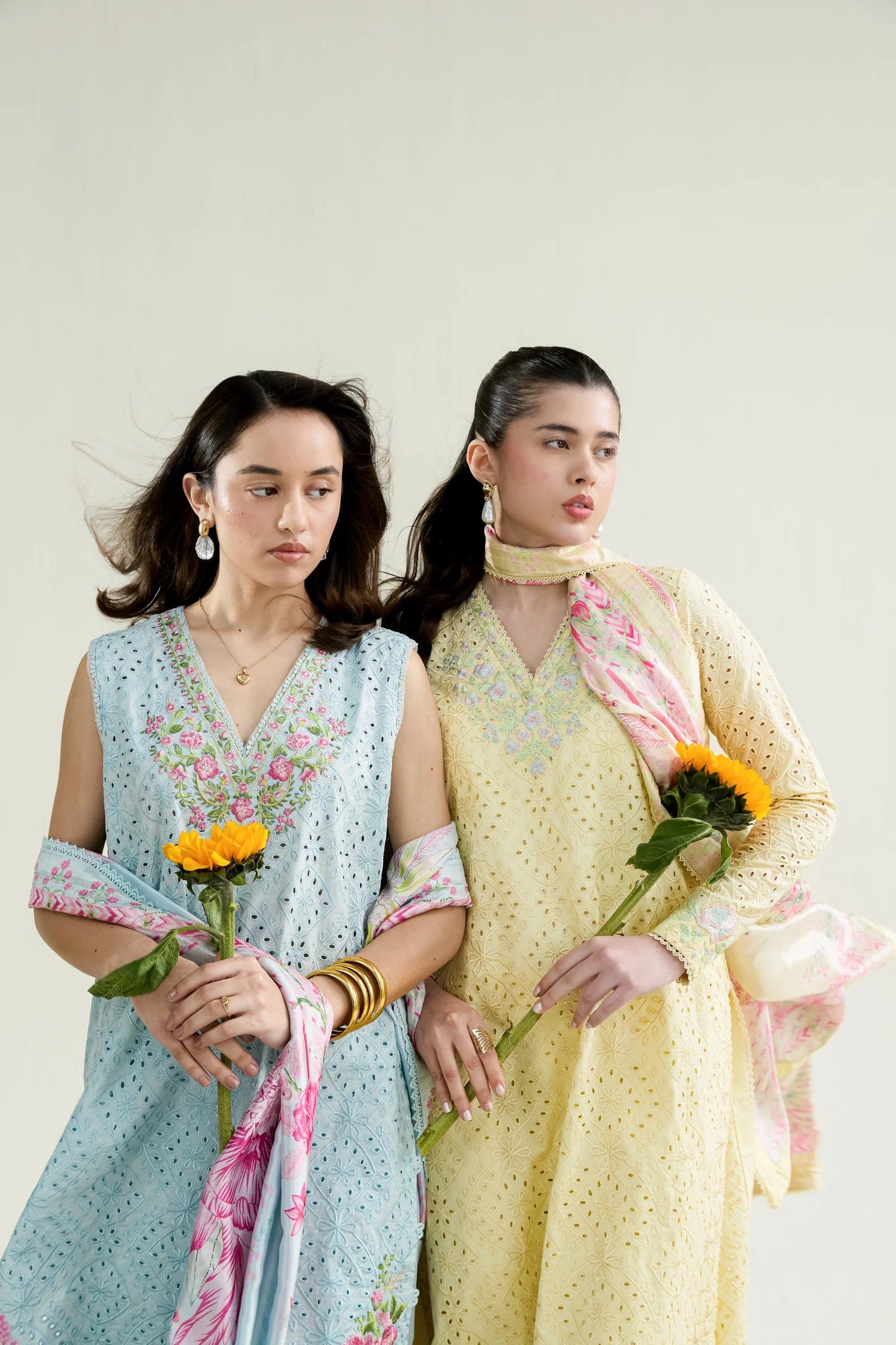 BUTTER YELLOW LUXURY EMBROIDERED LAWN 3PCS SET (NPA3-26403) | RAMADAN EDIT '26 | ZAIB