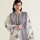 OFF-WHITE LUXURY EMBROIDERED LAWN 3PCS SET (NPA3-26406) | RAMADAN EDIT '26 | ZAIB