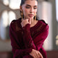 DEEP MAROON LUXURY EMBROIDERED LAWN (NEL-26601) | LUXURY LAWN X EID '26 | ZAIB