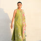 KIWI GREEN LUXURY EMBROIDERED LUXURY LAWN SET (NEL-26608) | LUXURY LAWN X EID '26 | ZAIB