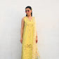PASTEL LIME YELLOW LUXURY EMBROIDERED LUXURY LAWN SET (NEL-26607) | LUXURY LAWN X EID '26 | ZAIB