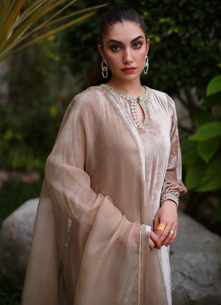 Alara Shirt and Dupatta | Velvet | FARAH TALIB AZIZ