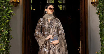 Maria.B Winter Luxe '25 - 3 Piece Embroidered Velvet Suit | Wl-1303