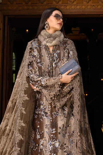 Maria.B Winter Luxe '25 - 3 Piece Embroidered Velvet Suit | Wl-1303